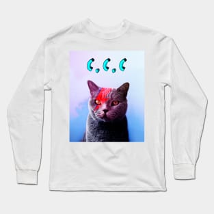 cat bowie cat cat club Long Sleeve T-Shirt